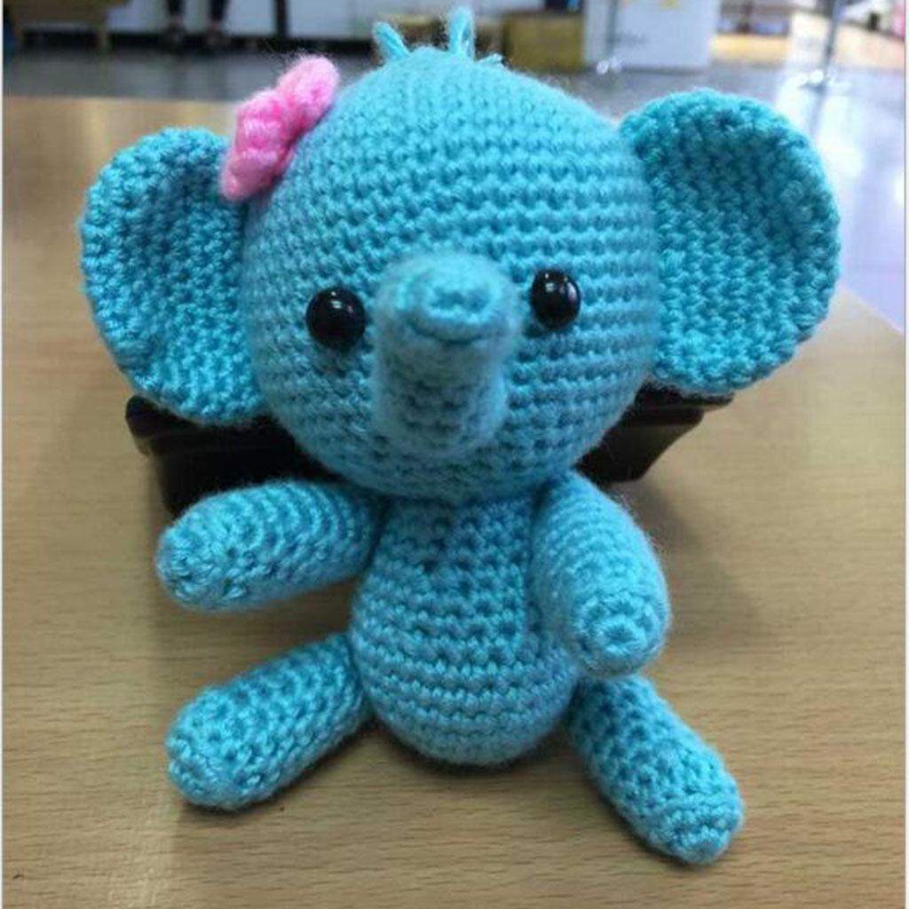 DIY Elephant Crochet Kits Handmade Stuffed Toy Material Package Needlecrafts