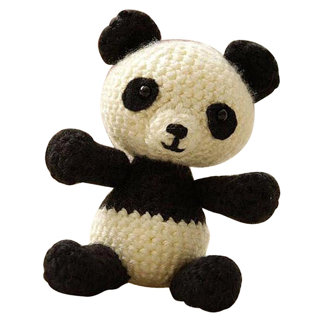 DIY Panda Doll Crochet Kit for Beginners Hand Knitting Animal Stuffed Toy