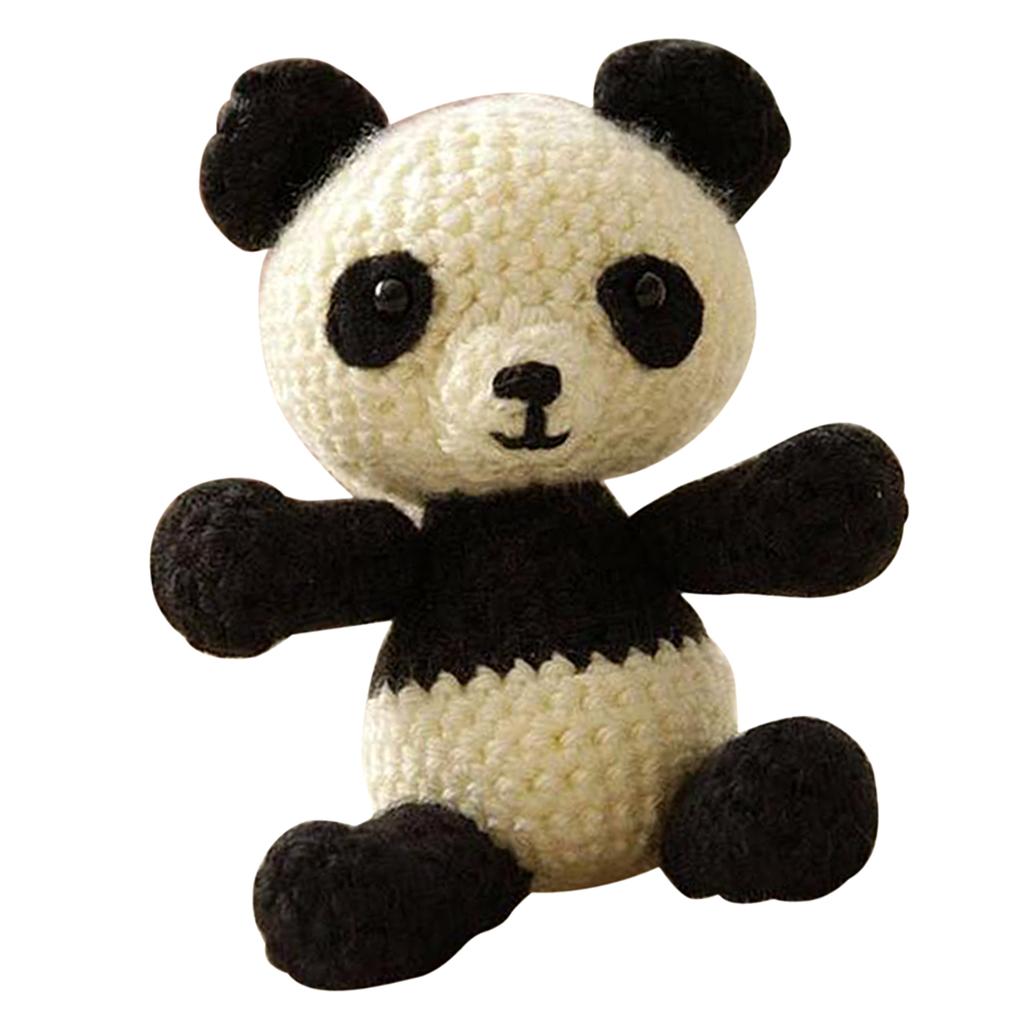 DIY Panda Doll Crochet Kit for Beginners Hand Knitting Animal Stuffed Toy