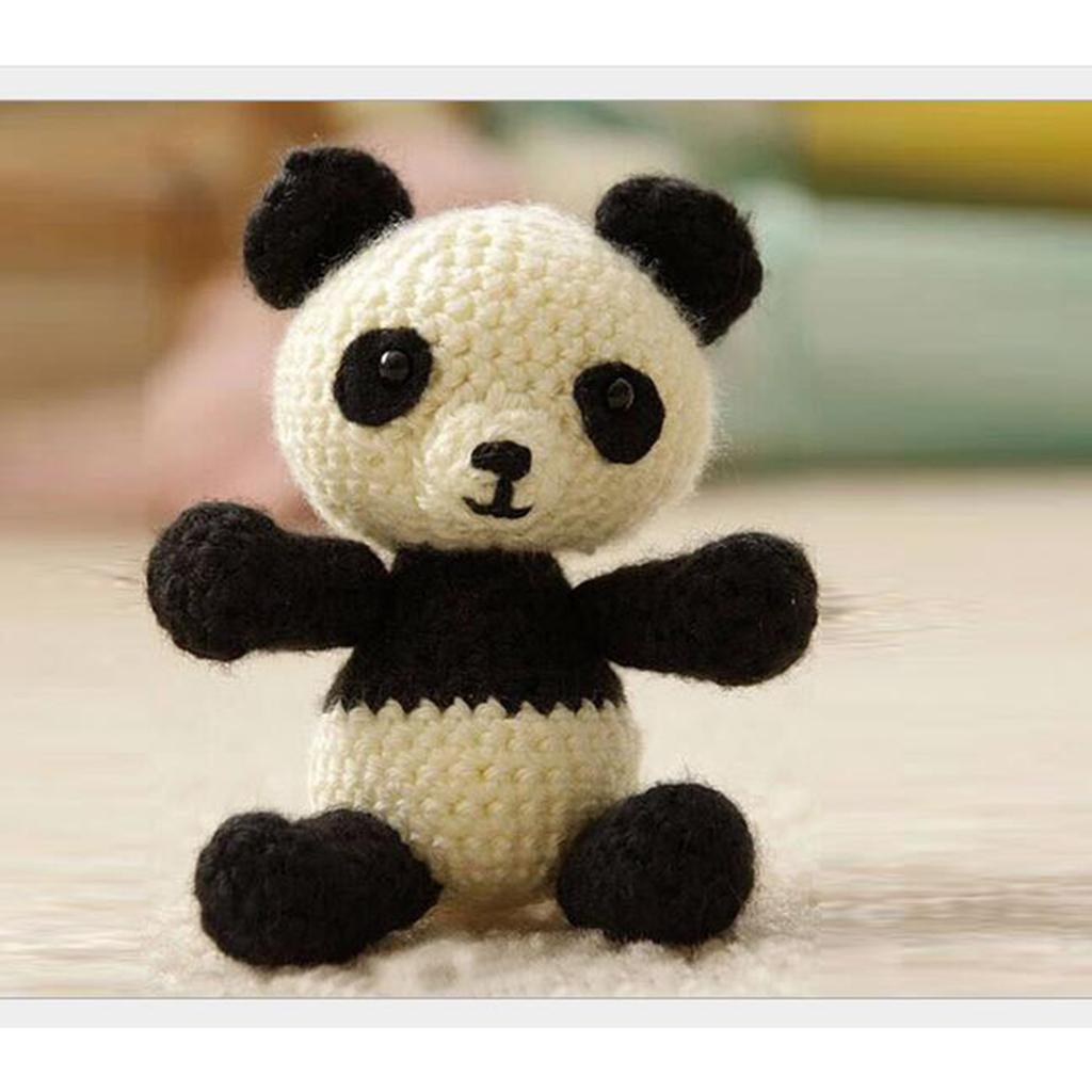 DIY Panda Doll Crochet Kit for Beginners Hand Knitting Animal Stuffed Toy