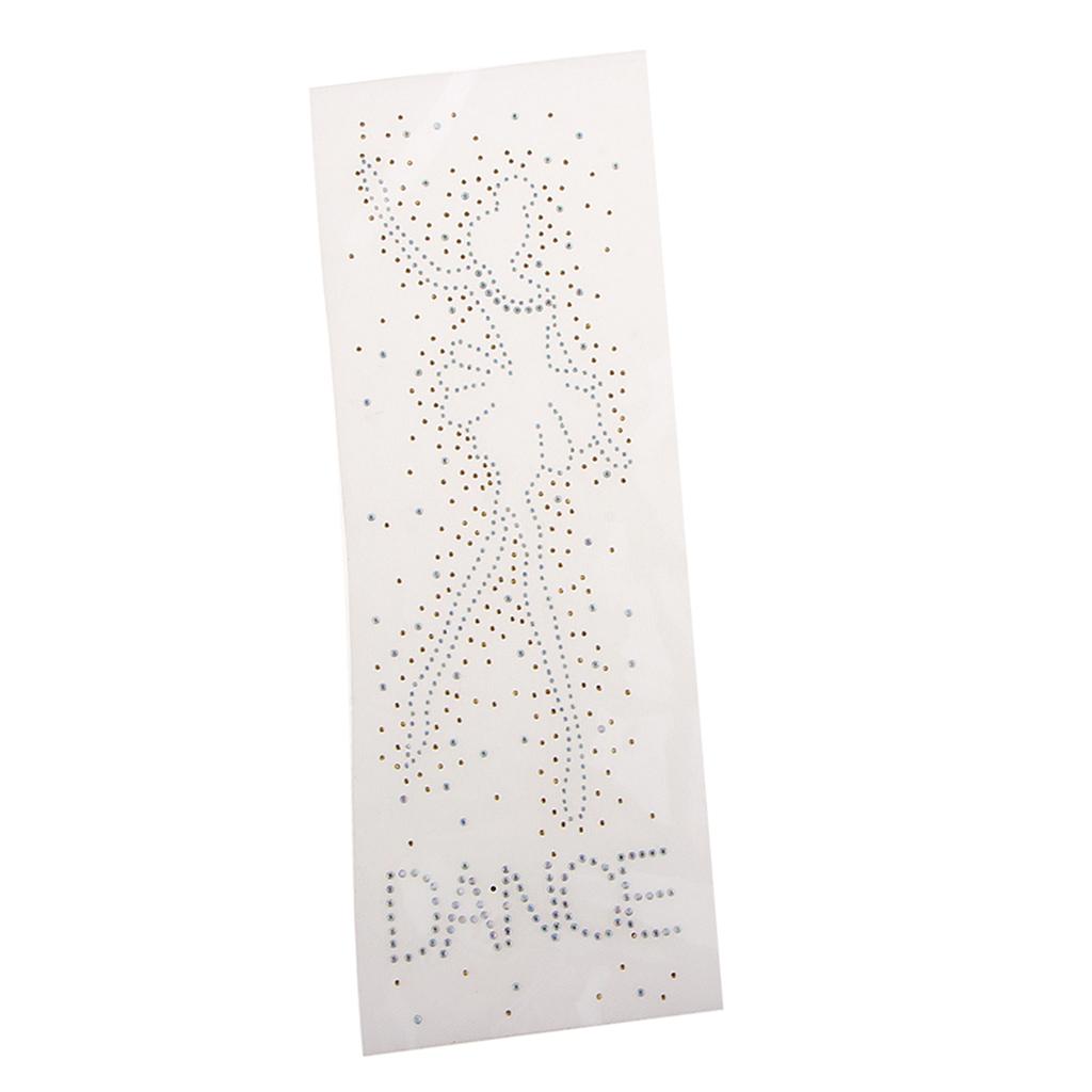 Dance Girl Iron on Rhinestone Transfer Decorative Applique Patch for Clothes