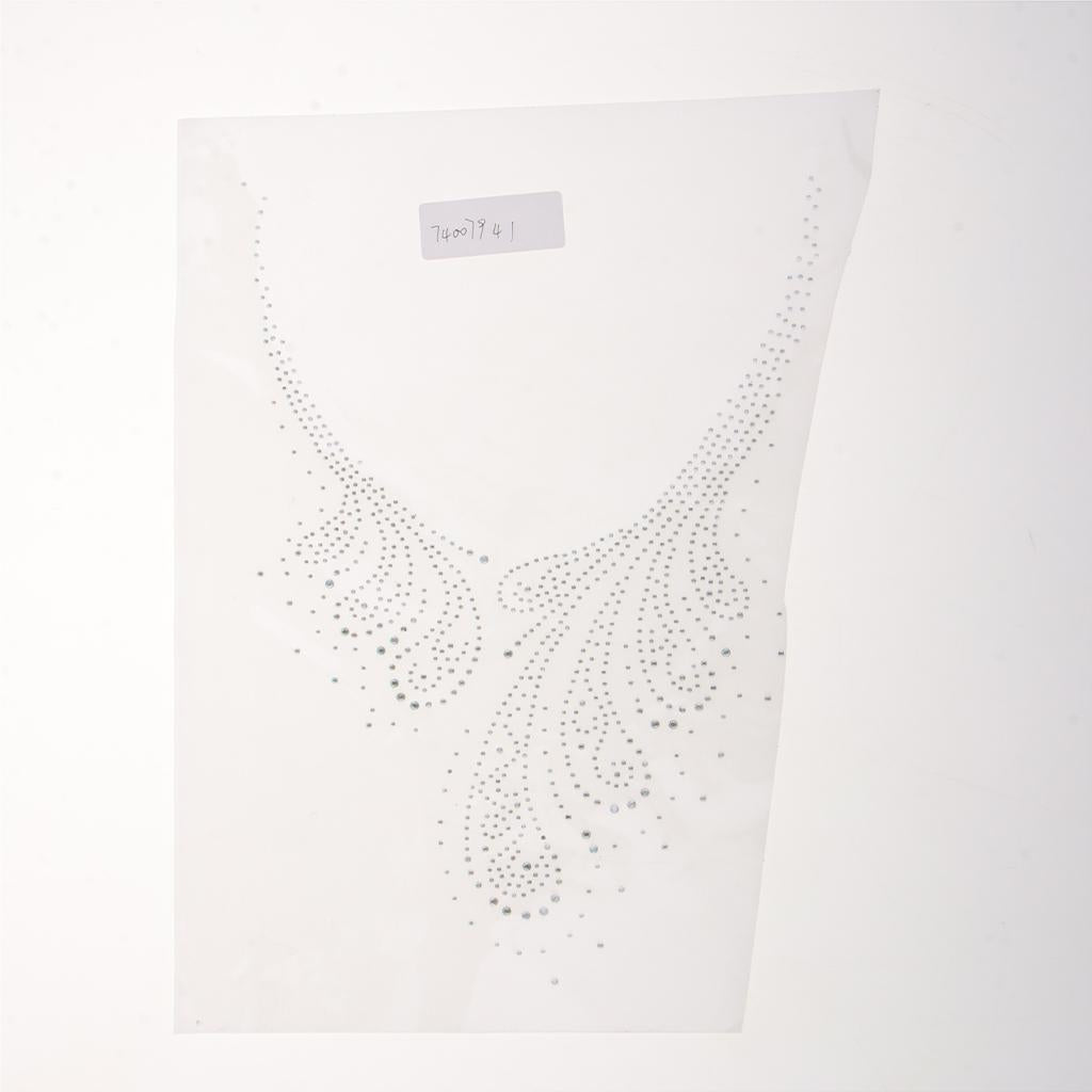 Rhinestone Iron On Heat Transfer Hot Fix T-shirt Motif DIY Leaves Applique