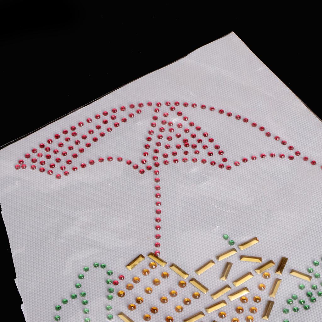Umbrella Crystal Rhinestones Iron on Hot Fix Transfer Applique Bling Patches