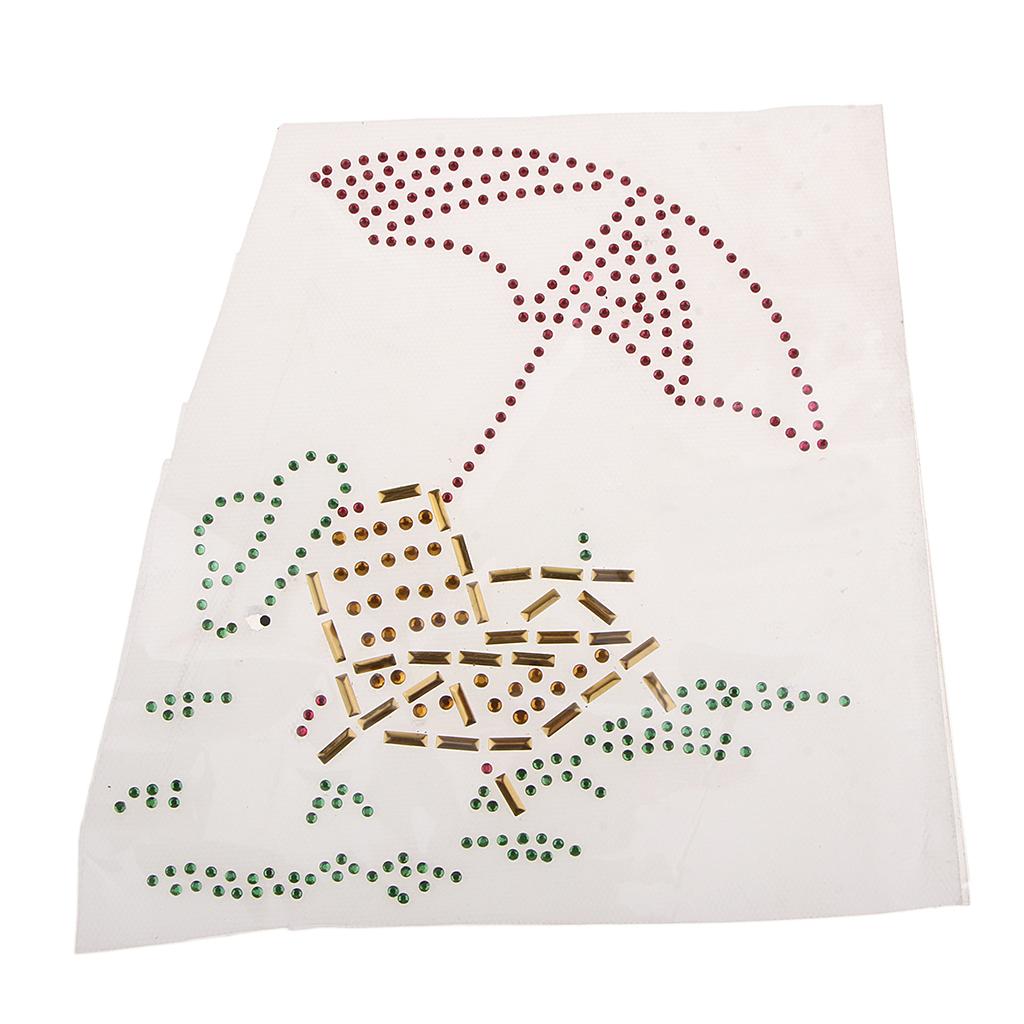 Umbrella Crystal Rhinestones Iron on Hot Fix Transfer Applique Bling Patches