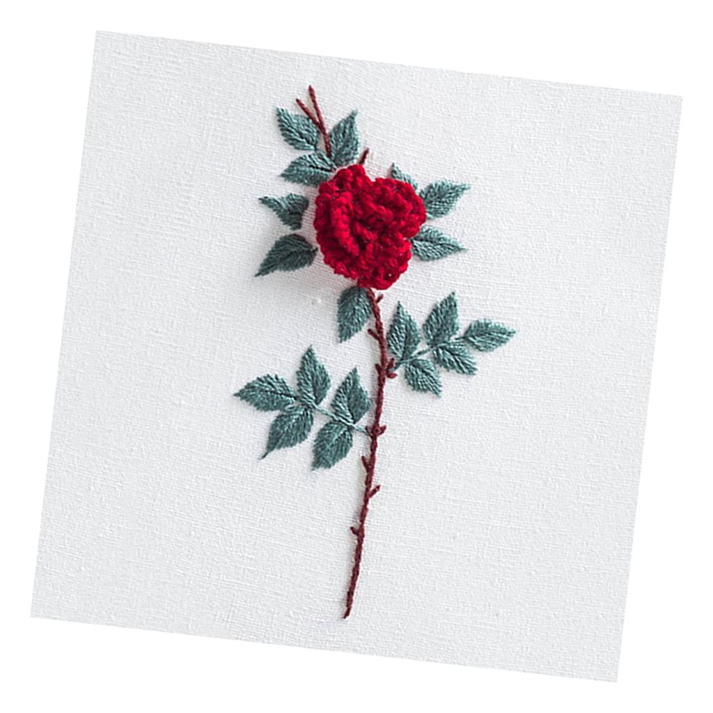 Beautiful 3D Flower Stumpwork Embroidery Kit for Beginners Rose