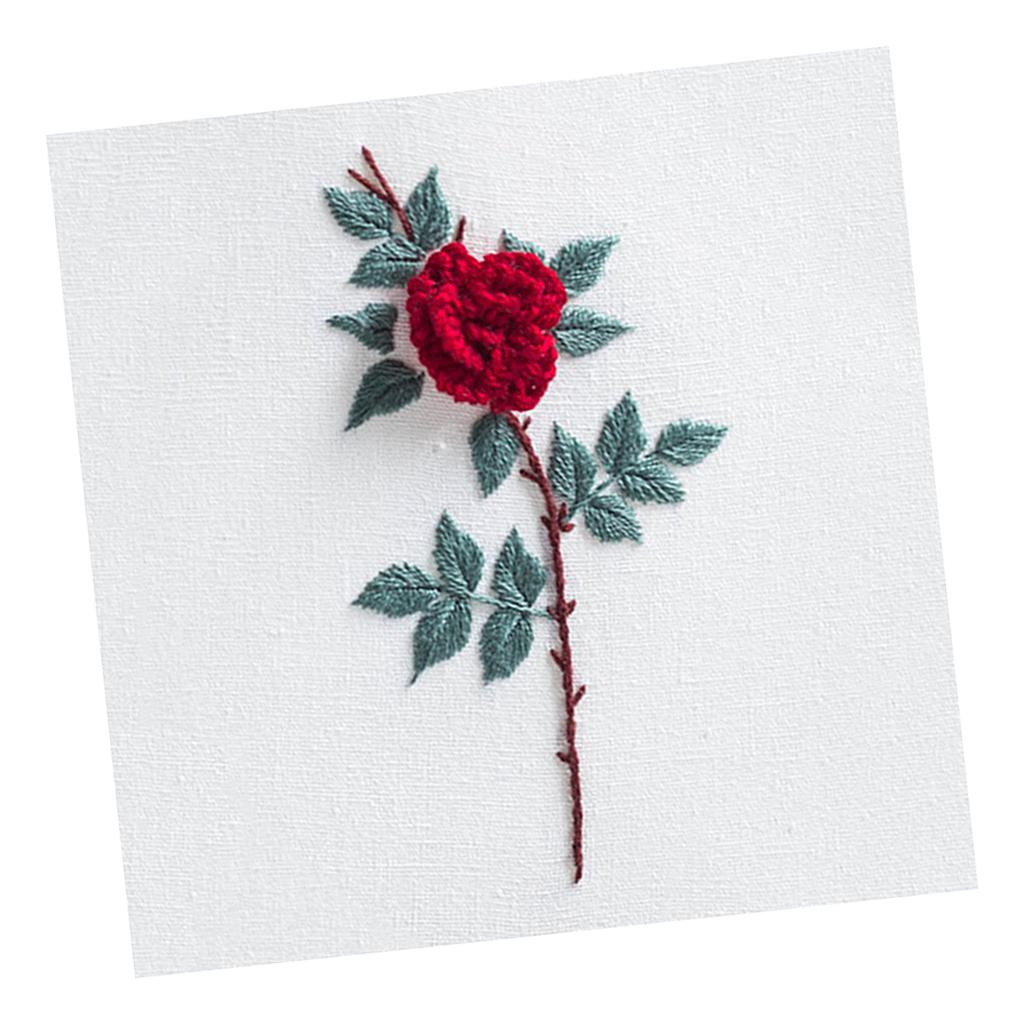 Beautiful 3D Flower Stumpwork Embroidery Kit for Beginners Rose