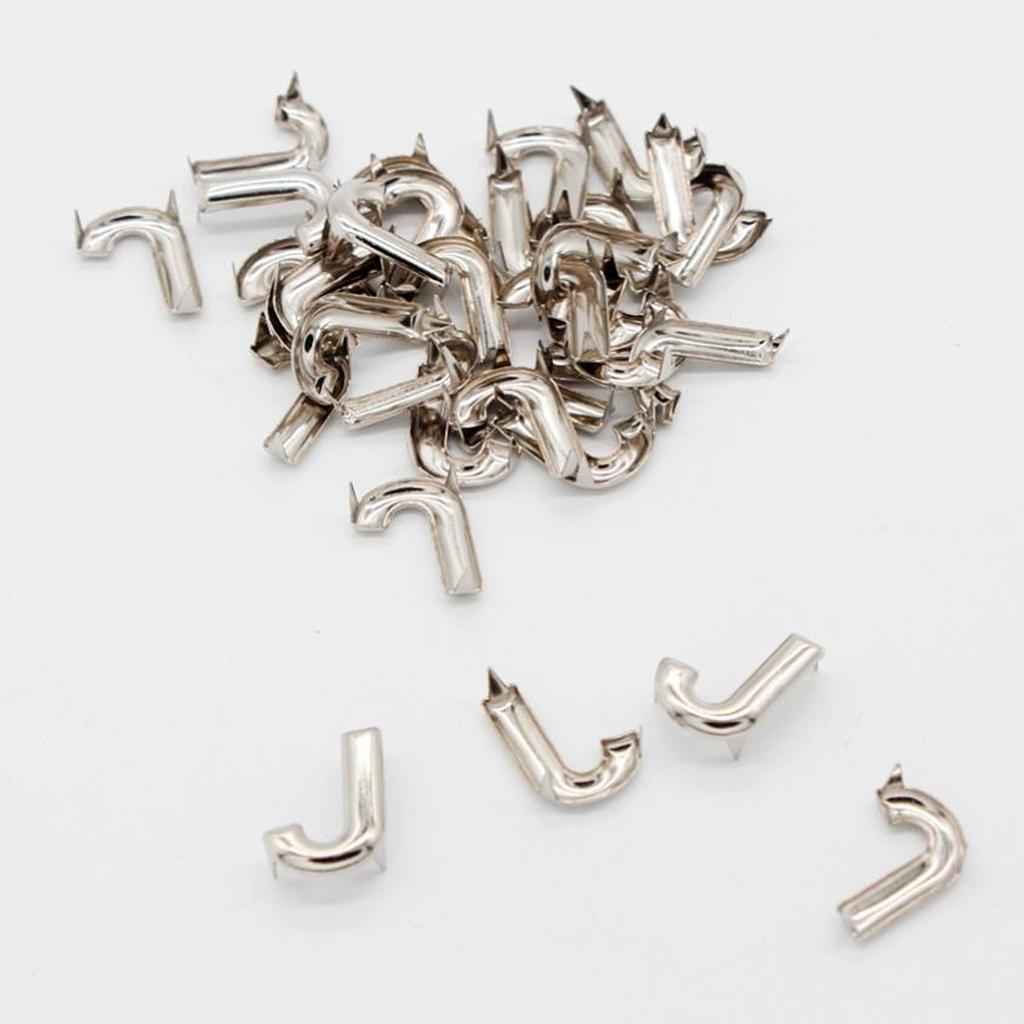 30 Pcs Alloy Silver DIY Alphabet Letter Claw Rivets for Sewing Accessories J