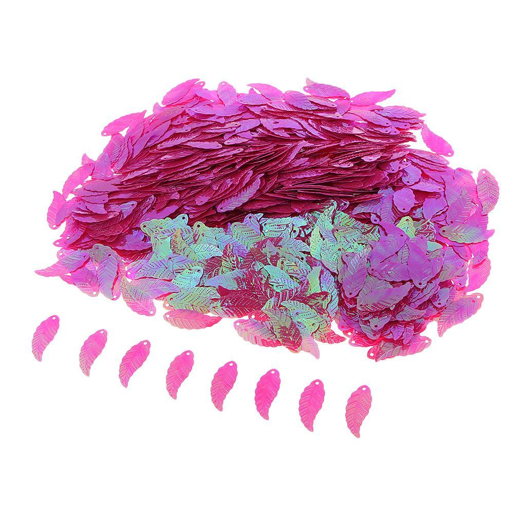 Bag of 1100pcs Leaf Loose Sequins for DIY Clothes Dress Sewing Accessories D