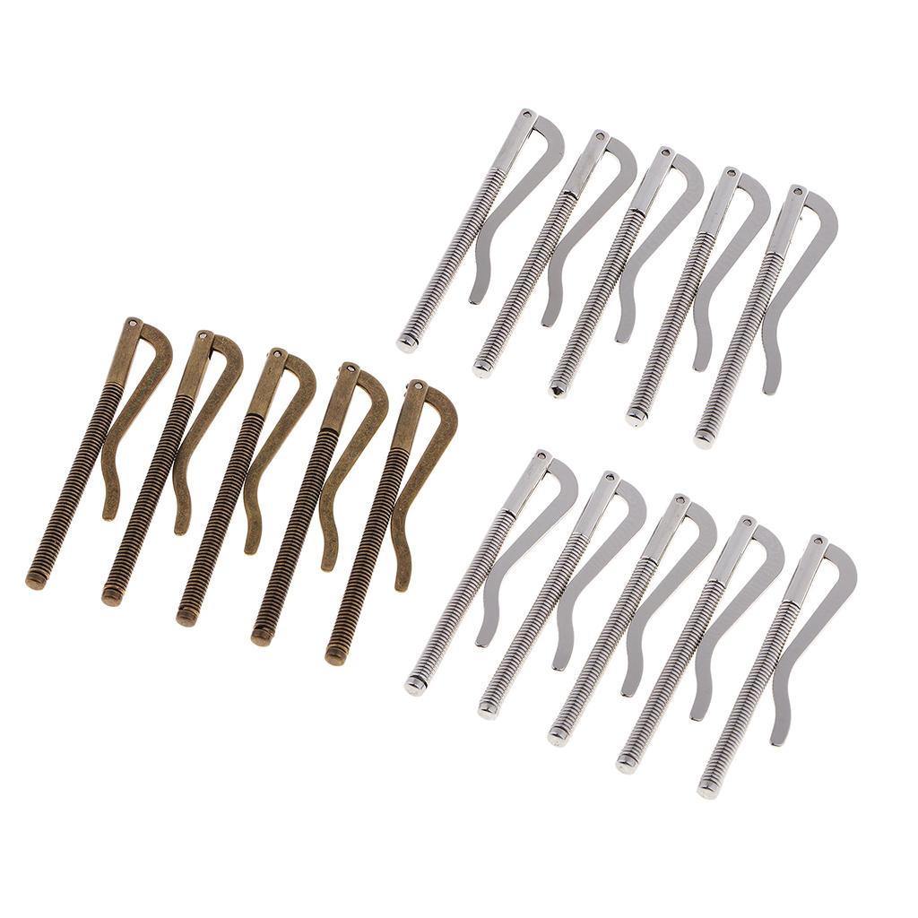 5Pcs Metal Money Clip Bar Wallet Replace Parts Spring Clamp Cash Holder 90mm