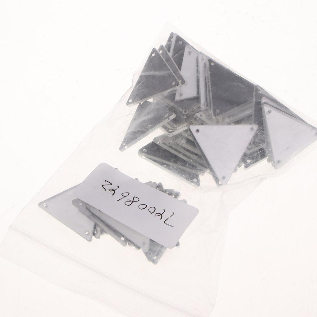 50pcs Sew on Acrylic Crystal Rhinestones DIY Clothing Accessories White