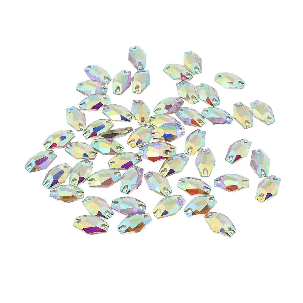 50Pcs Sew on Rhinestones AB Crystal Beads for Swing DIY Clothing Accessories