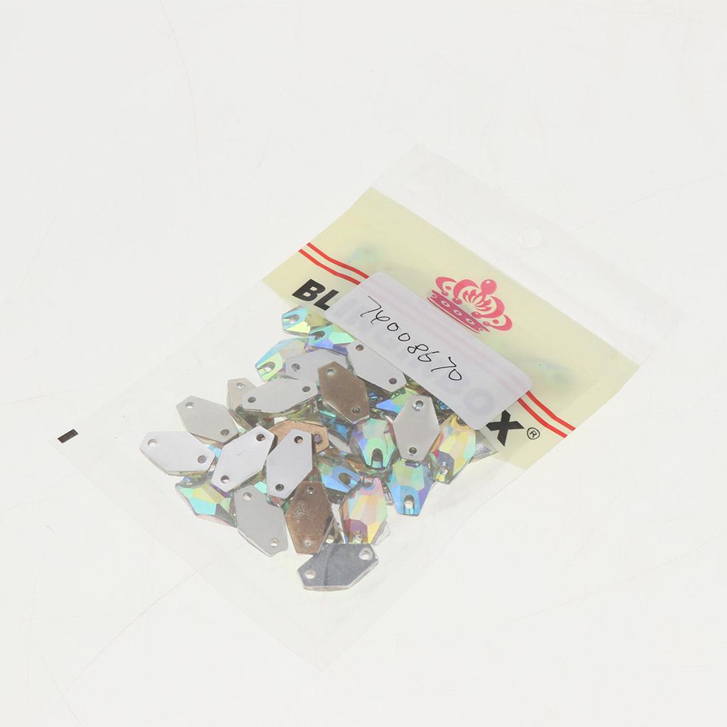 50Pcs Sew on Rhinestones AB Crystal Beads for Swing DIY Clothing Accessories
