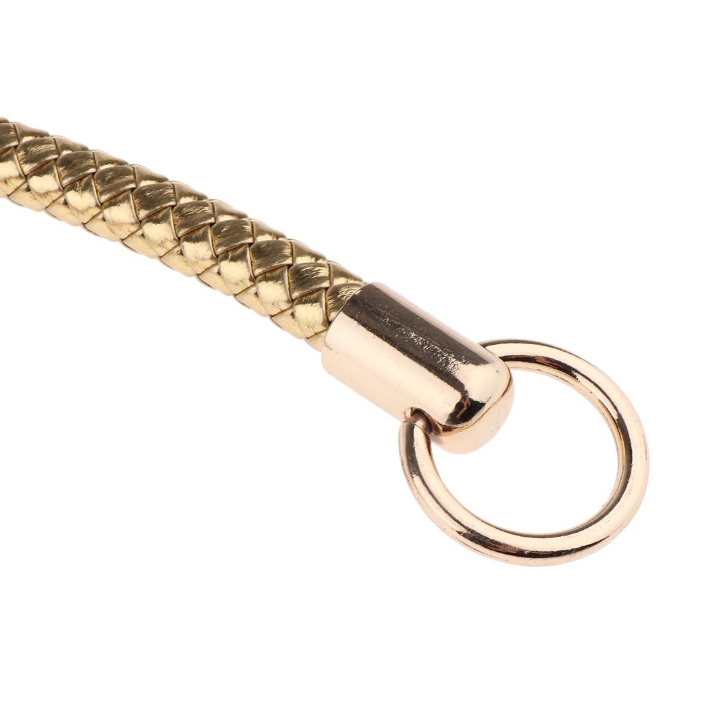 1 Pair Shoulder Bag Replacement Handle Braided Rope Handbag Strap DIY Gold