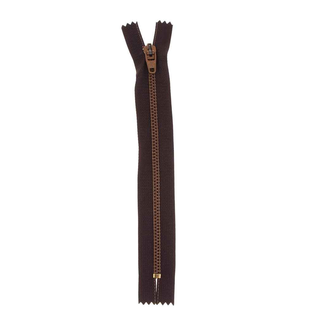 10 Pieces Resin Coil Zipper Closed End Zipper for Sewing Supplies Brown