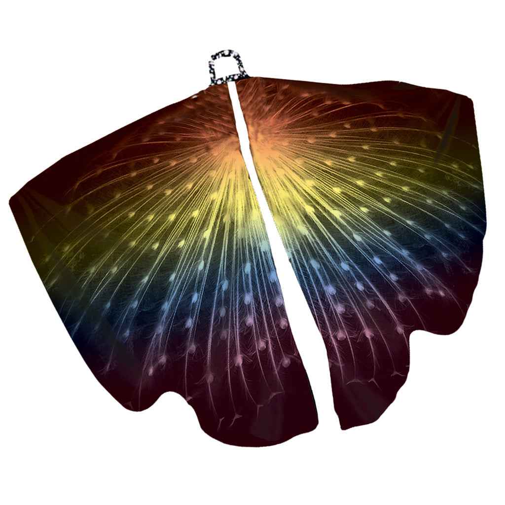 Butterfly Wings Shawl Cape Cloak Festival Fairy Party Costume Multicolor