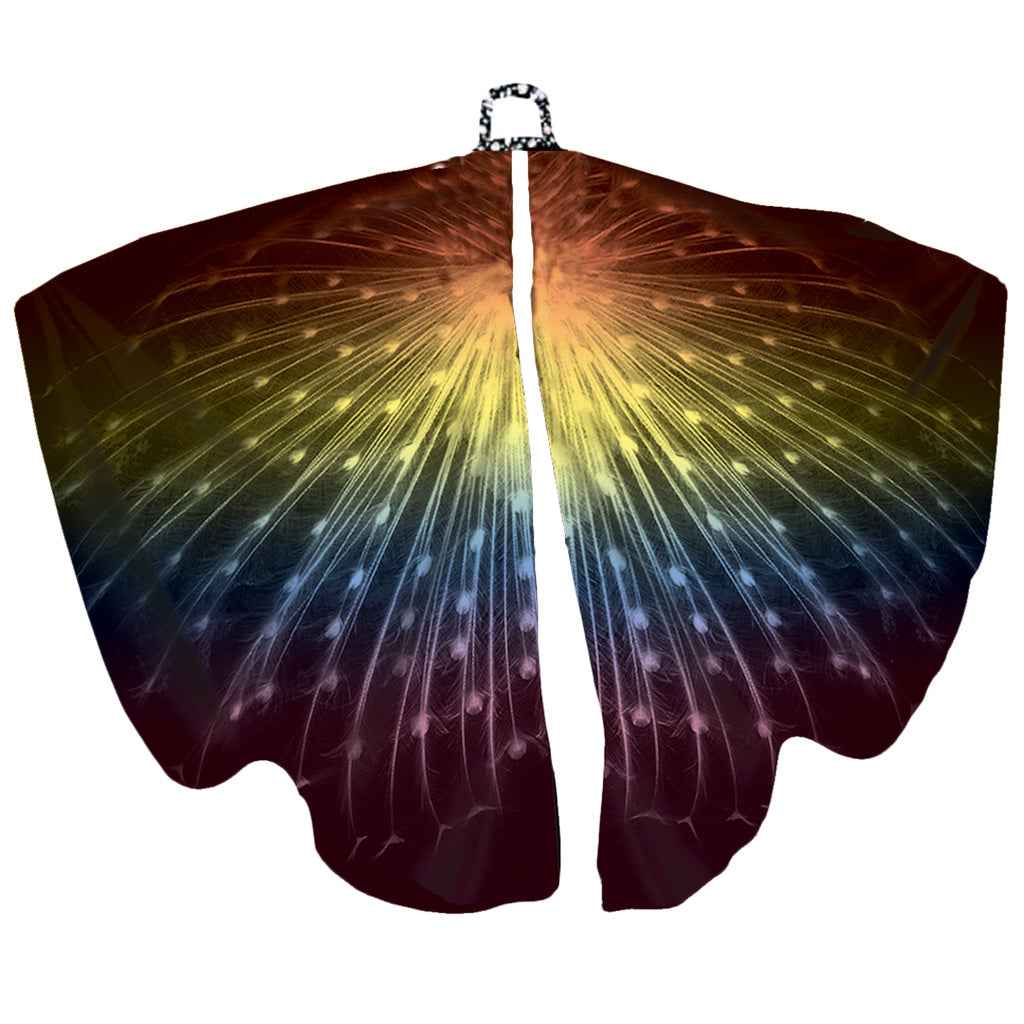 Butterfly Wings Shawl Cape Cloak Festival Fairy Party Costume Multicolor