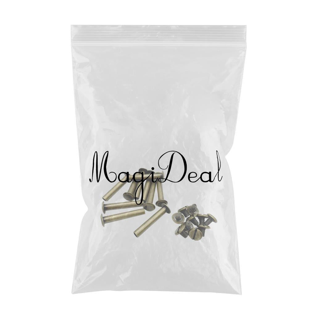 5x10pcs Posts Binding Screws Rivets Scrapbooking Picture Album Binding 10x30mm