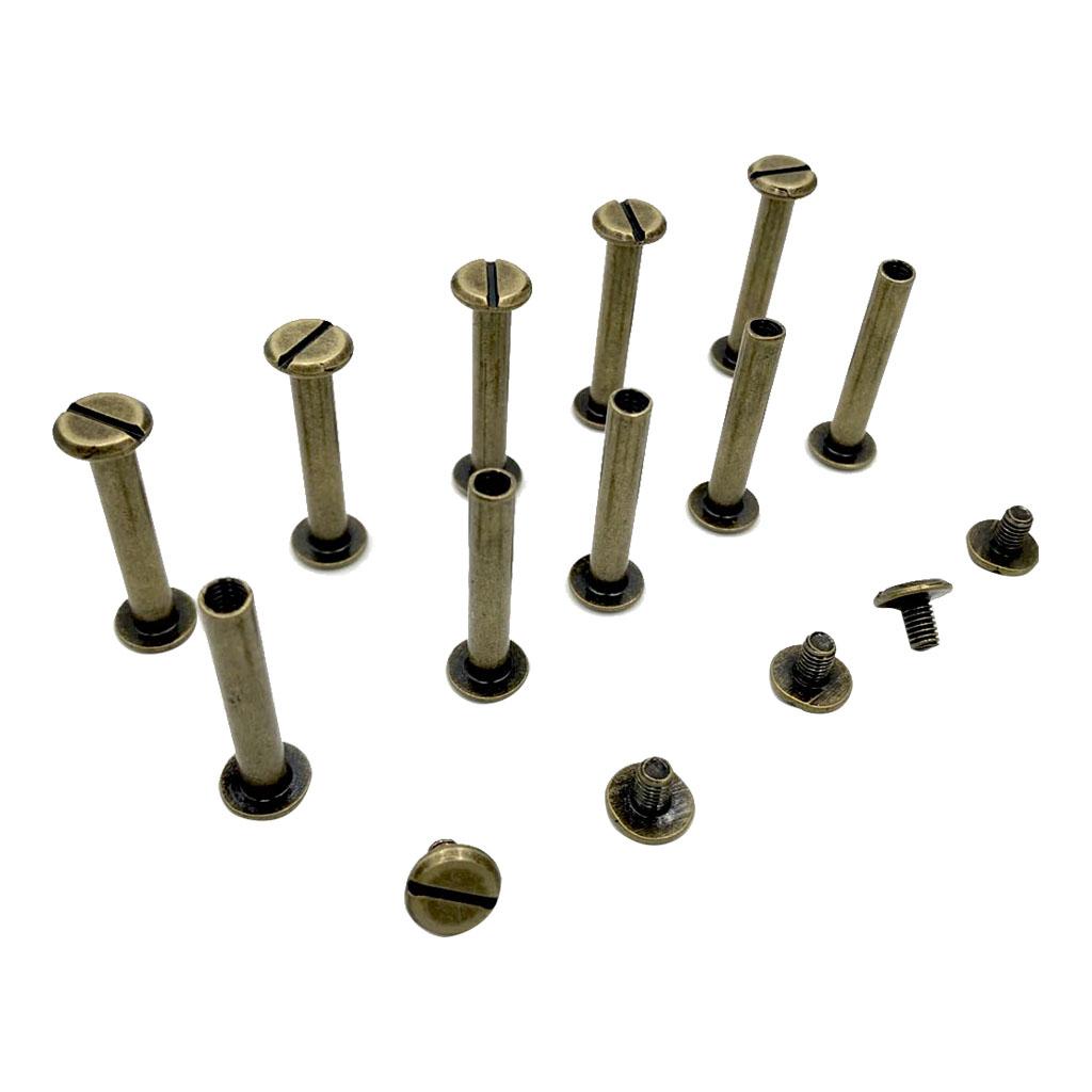 6x10pcs Posts Binding Screws Rivets Scrapbooking Picture Album Binding 10x30mm