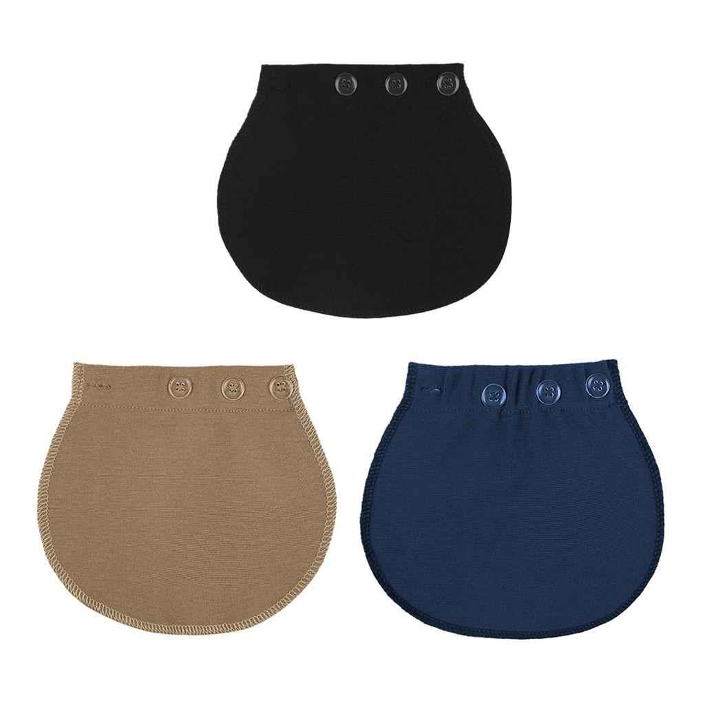 Maternity Pregnancy Adjustable Waist Extender Elastic Extender Pads Black