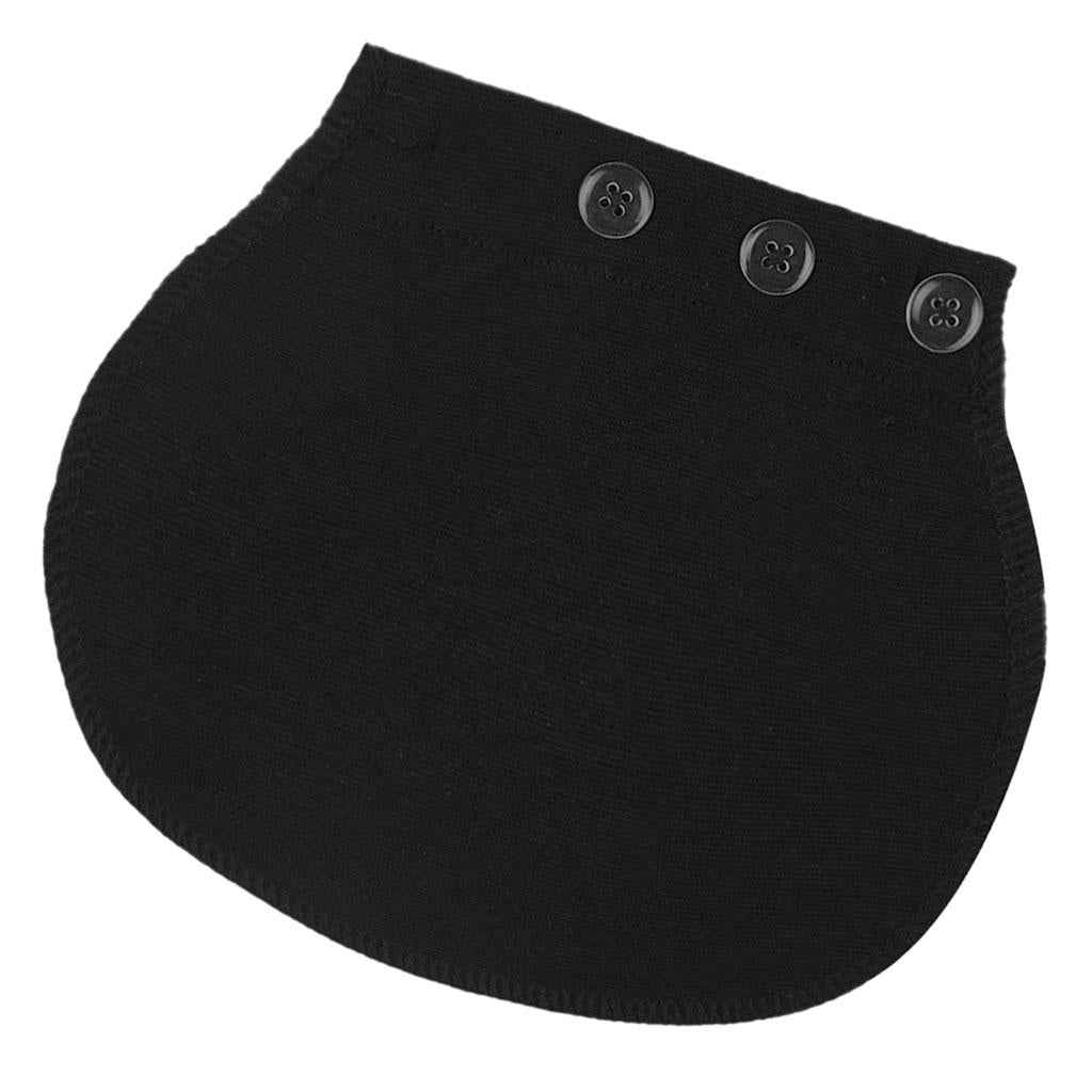 Maternity Pregnancy Adjustable Waist Extender Elastic Extender Pads Black