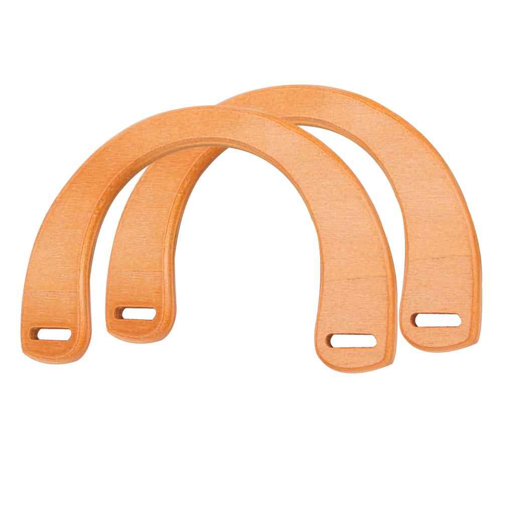 Wooden Purse Handle Bag Replacement Handles for Handbag DIY Natural Color