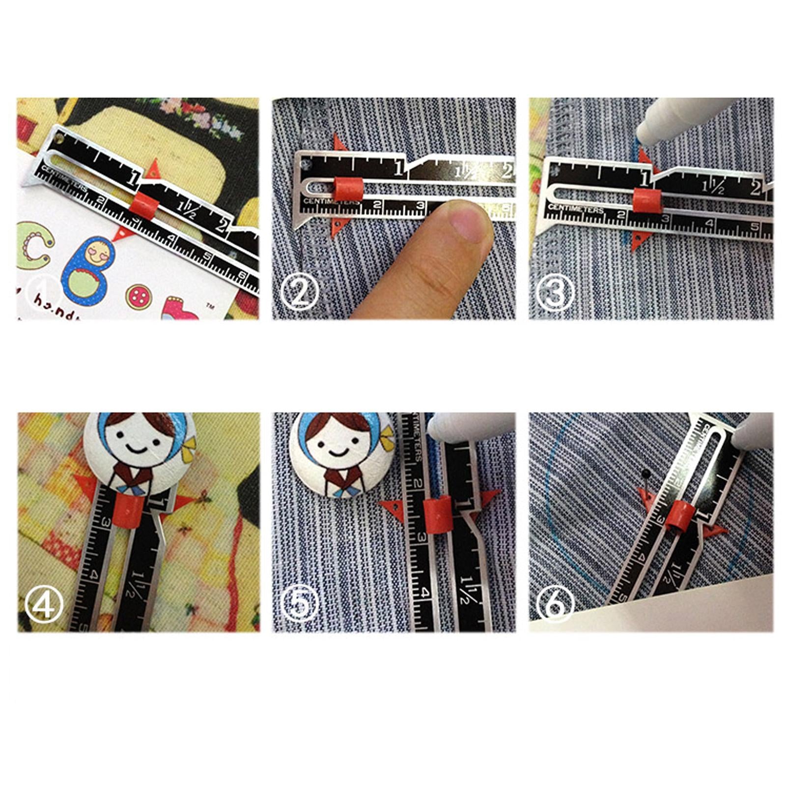 5xMachine 8 Knitting Gauge Perfect for Hems Sewing Essential Tool  Blue"