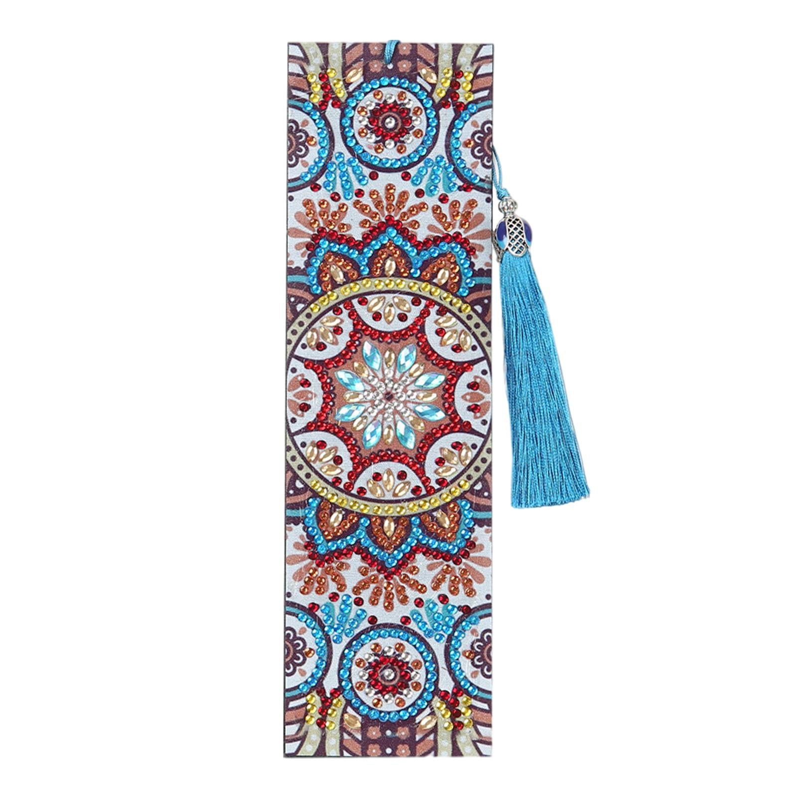 Beaded Painting Bookmarks Art Craft Supplies Drill Gift with Tassels 2