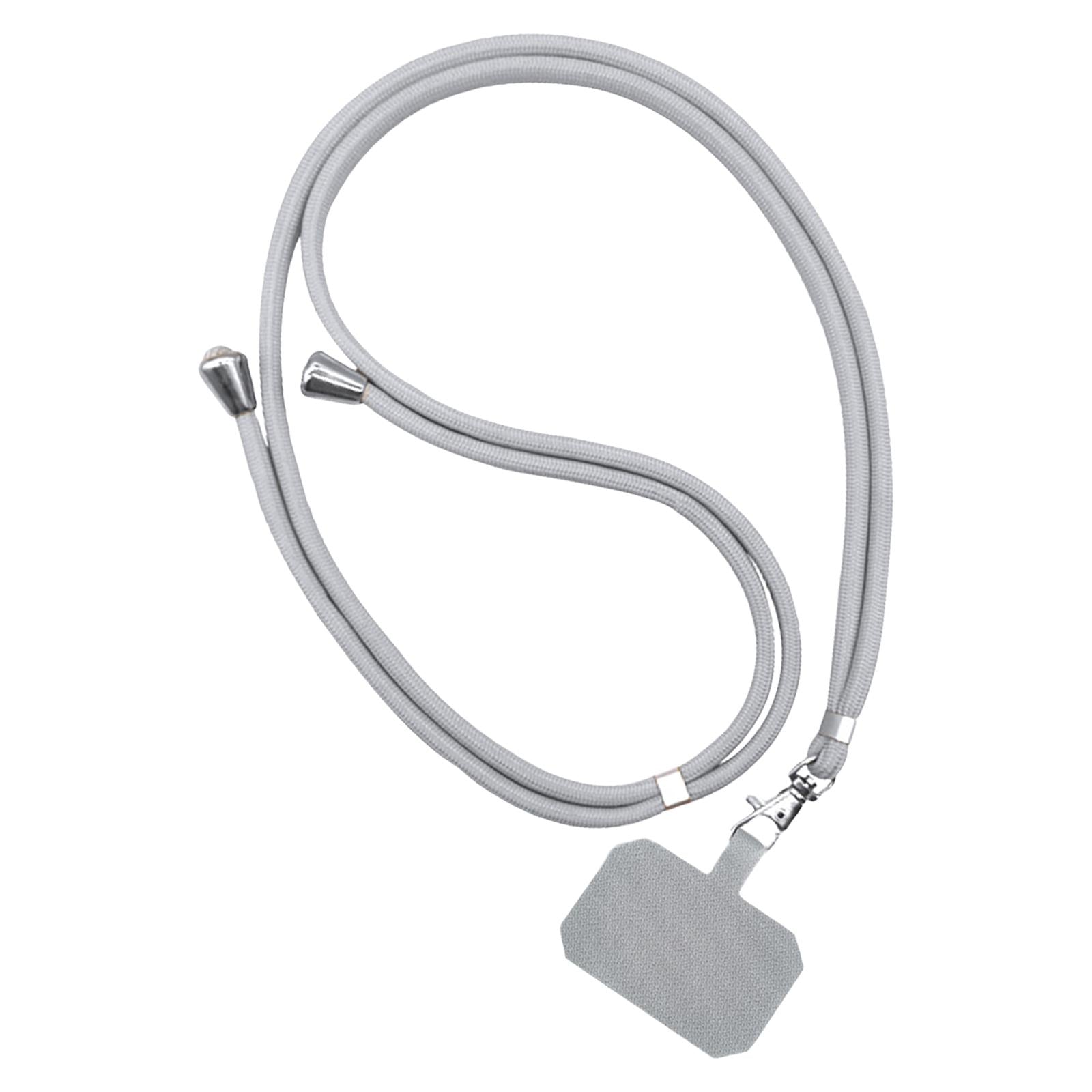 5xUniversal Phone Lanyard Adjustable Smartphone Crossbody Strap Light gray