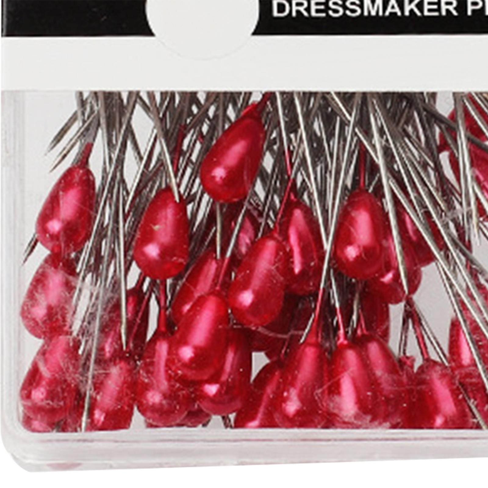 5x1500x Straight Pins Locating with Box Sewing Pins for Dressmaker DIY Project red