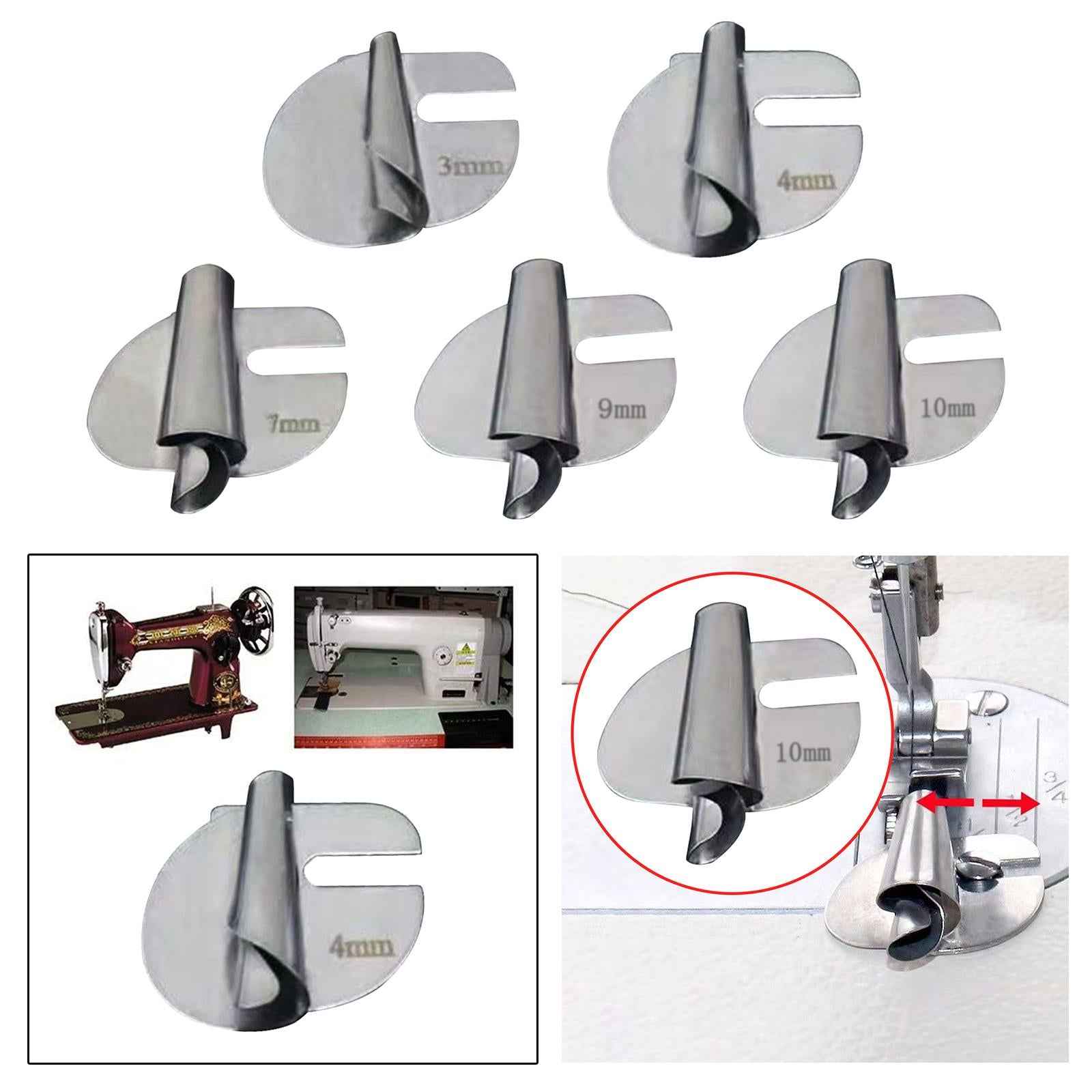Sewing Rolled Hemmer Foot Durable Replacement Sturdy Rolled Hem Presser Foot 3mm
