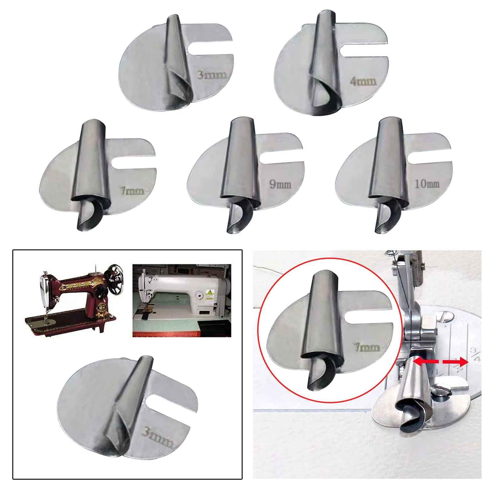 Sewing Rolled Hemmer Foot Durable Replacement Sturdy Rolled Hem Presser Foot 3mm
