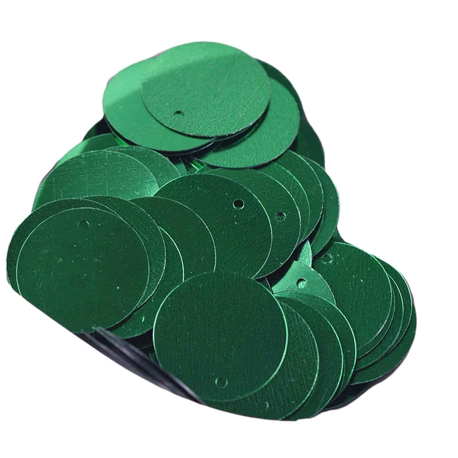 85x 20mm Flat Round Loose Sequins DIY Decor for Knitting Art Crafts Applique Green