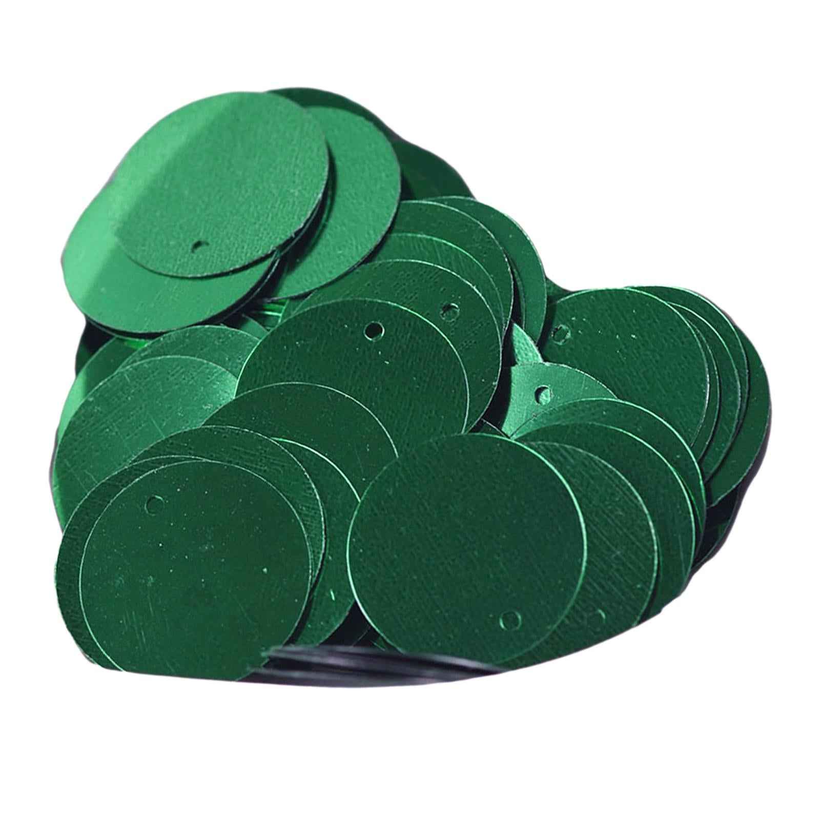85x 20mm Flat Round Loose Sequins DIY Decor for Knitting Art Crafts Applique Green