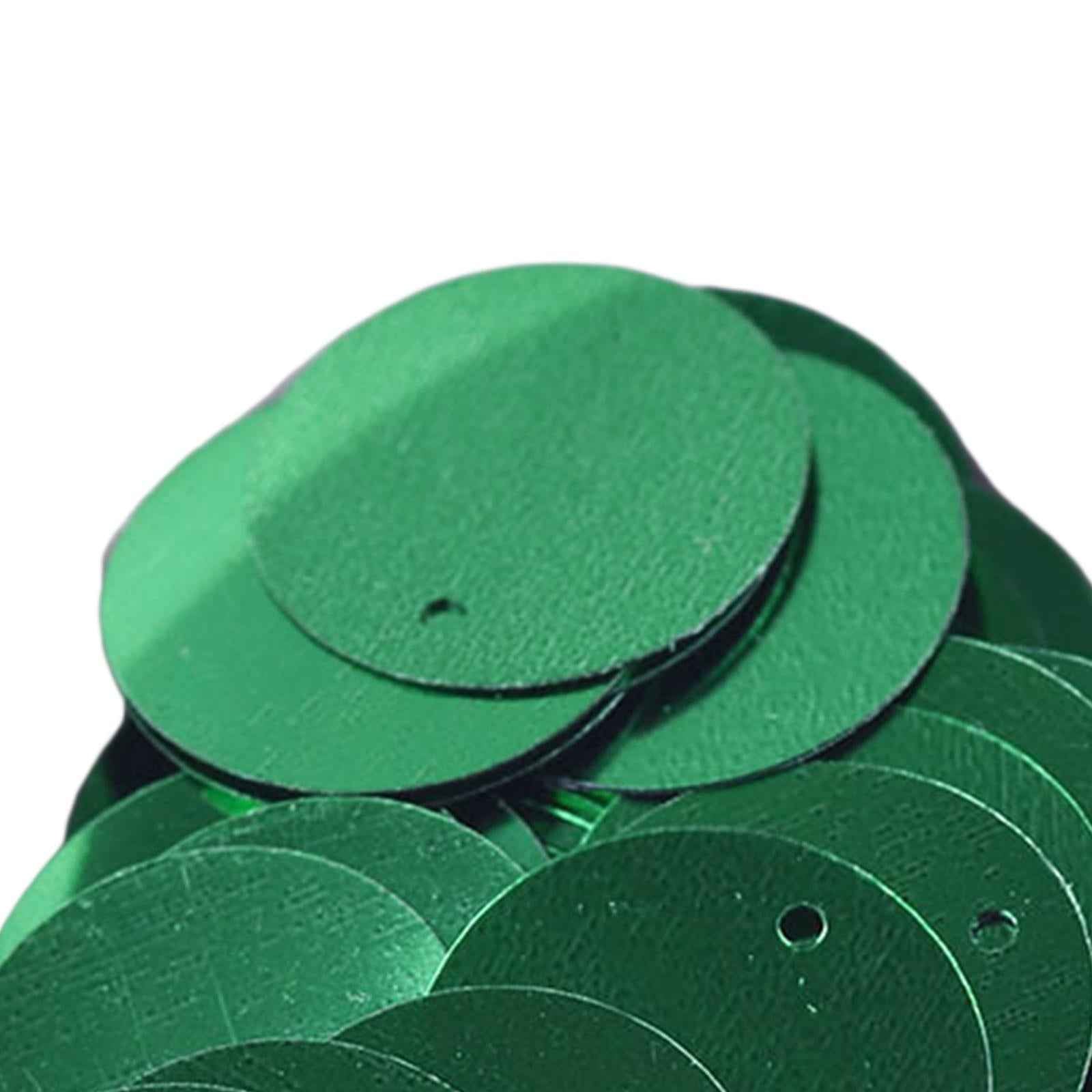 85x 20mm Flat Round Loose Sequins DIY Decor for Knitting Art Crafts Applique Green