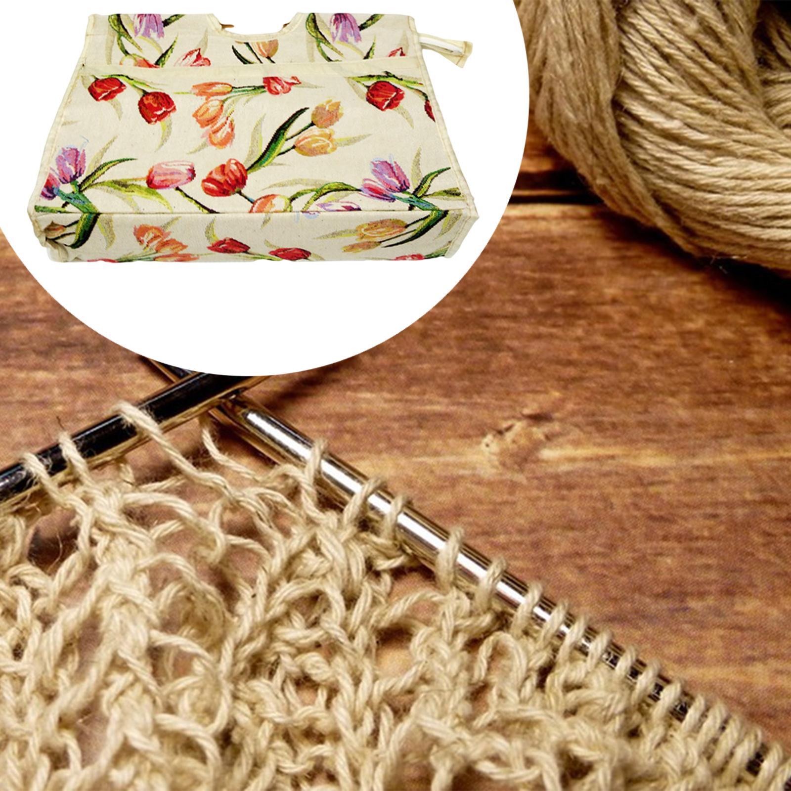 Knitting Bag Yarn Storage Bag for Crochet Hooks Yarn Skeins Knitting Needle