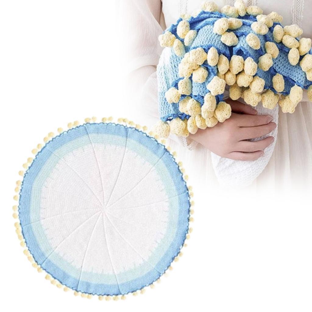 Bouquet Blanket Crochet Kit DIY Blanket Kit for Starter Beginners Enthusiast blue