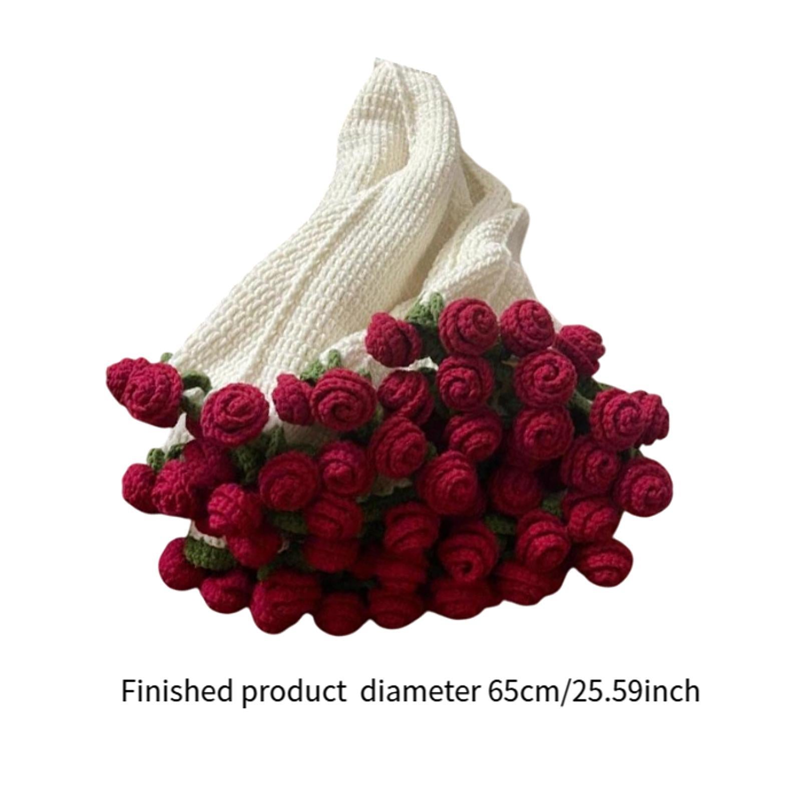 Bouquet Blanket Crochet Kit Crochet Starter Kit for Wedding Adults Beginners Red