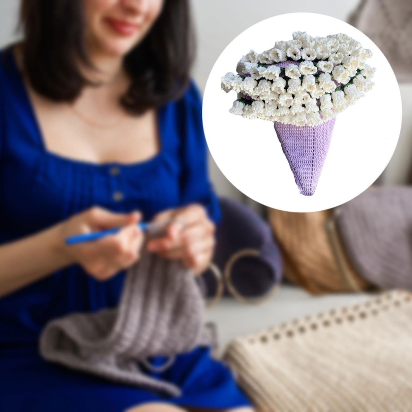 Bouquet Blanket Crochet Kit Crochet Starter Kit for Anniversary Wedding Gift Finished 100cm