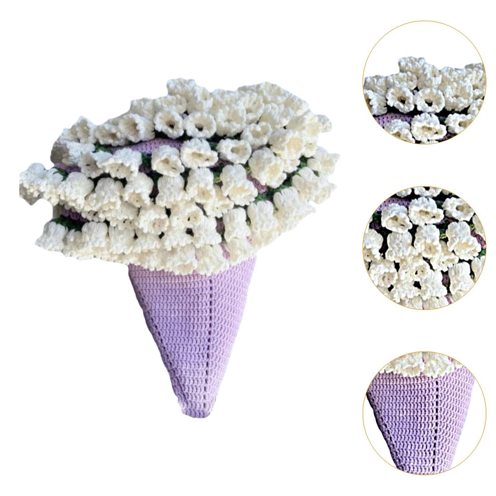 Bouquet Blanket Crochet Kit Crochet Starter Kit for Anniversary Wedding Gift Finished 70cm
