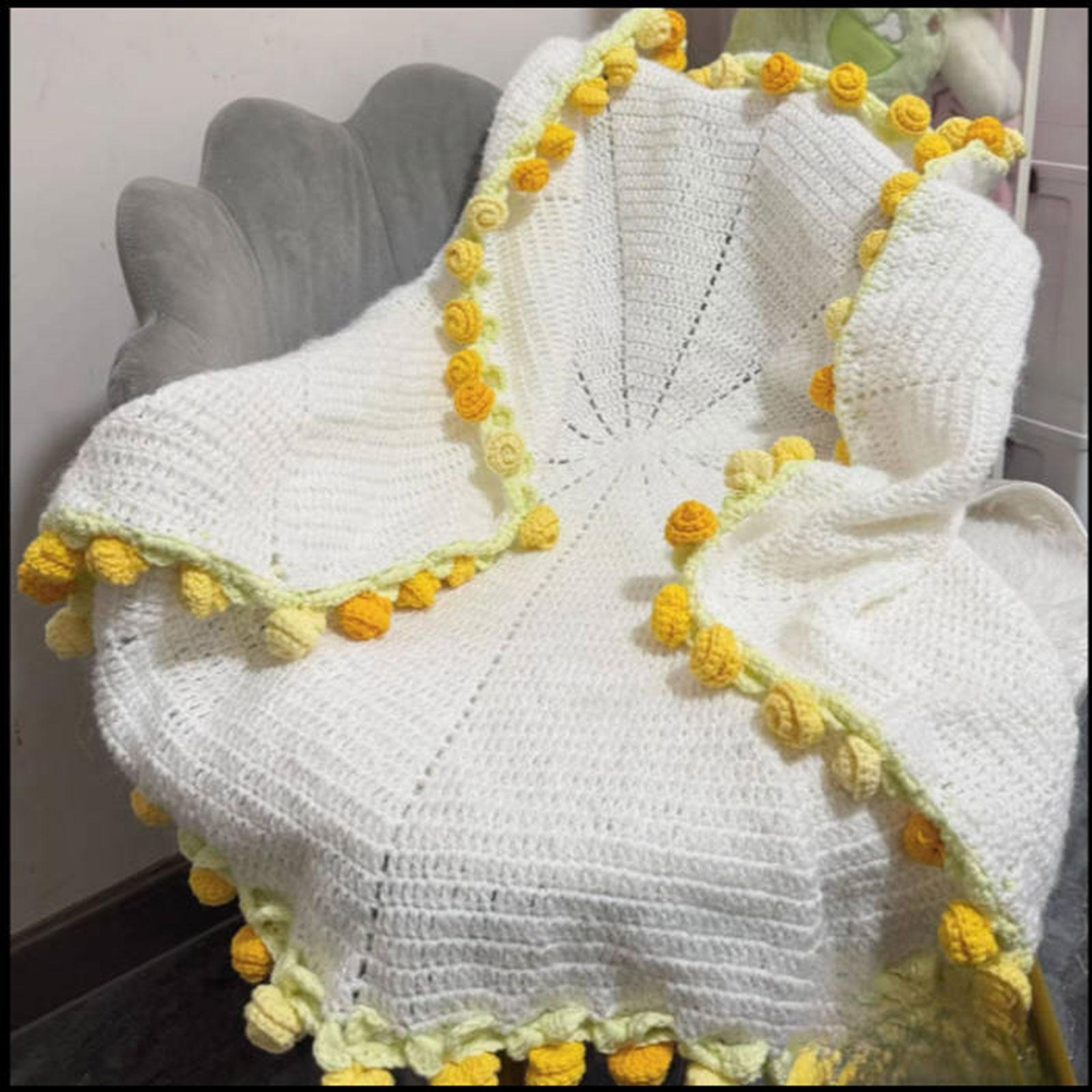 Bouquet Blanket Crochet Kit Gift Crochet Starter Kit for Men Women Beginners