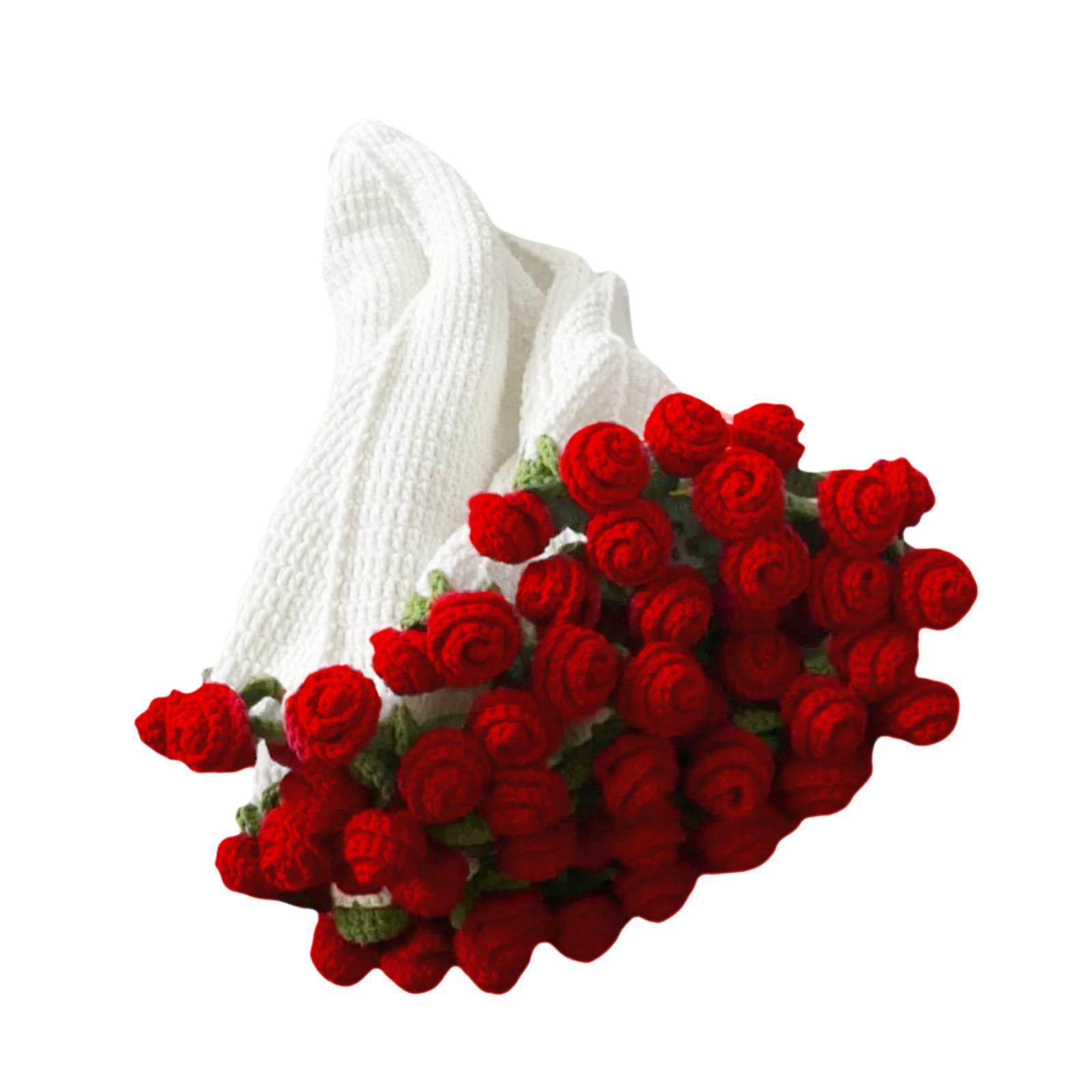 Bouquet Blanket Crochet Kit Crochet Starter Kit for Starter Adults Beginners Red