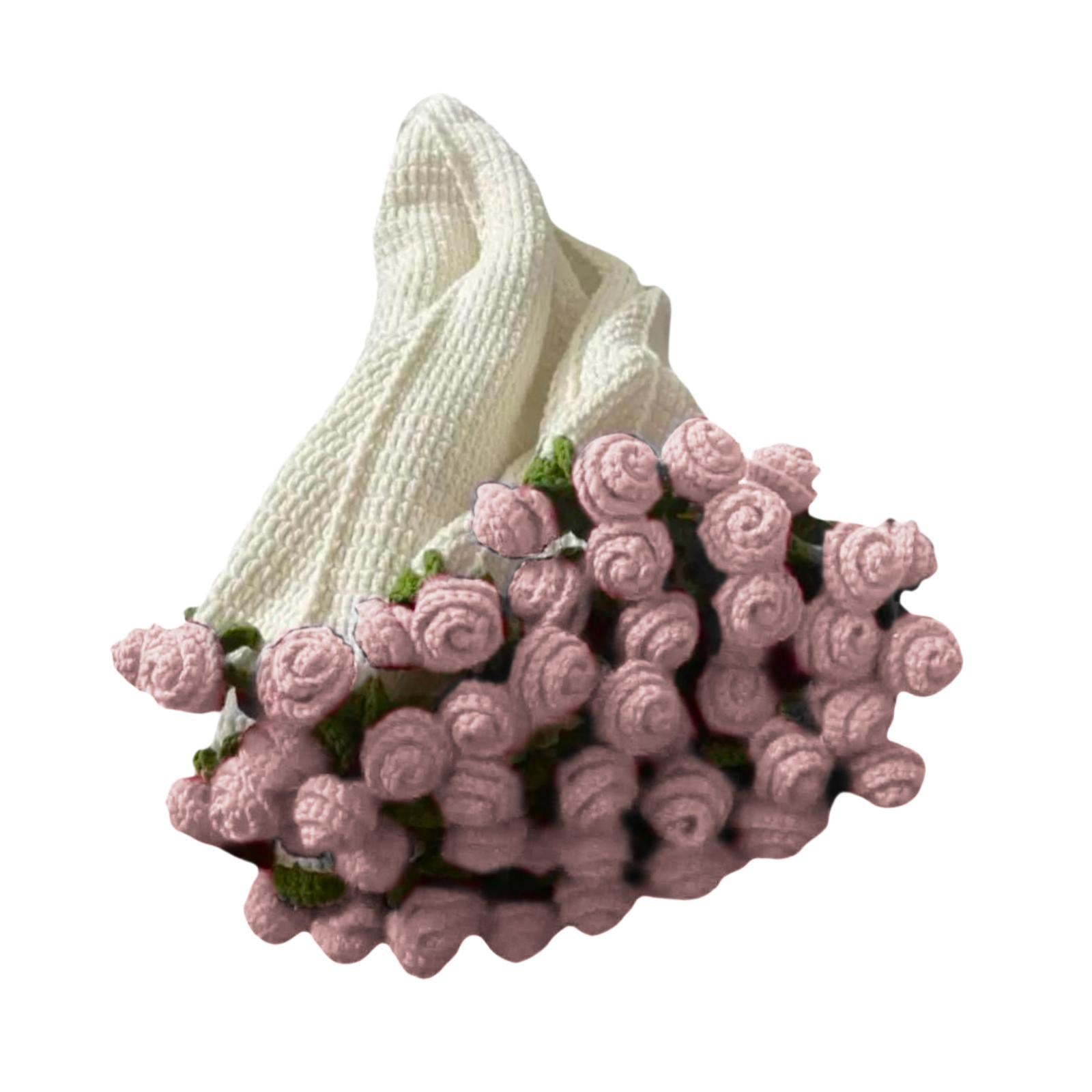 Bouquet Blanket Crochet Kit Crochet Starter Kit for Starter Adults Beginners Light Pink