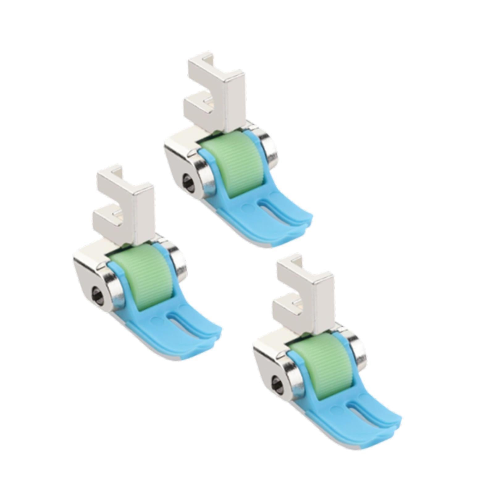 3Pcs Narrow Roller Presser Foot Replace Parts for Sewing Machine Accessories