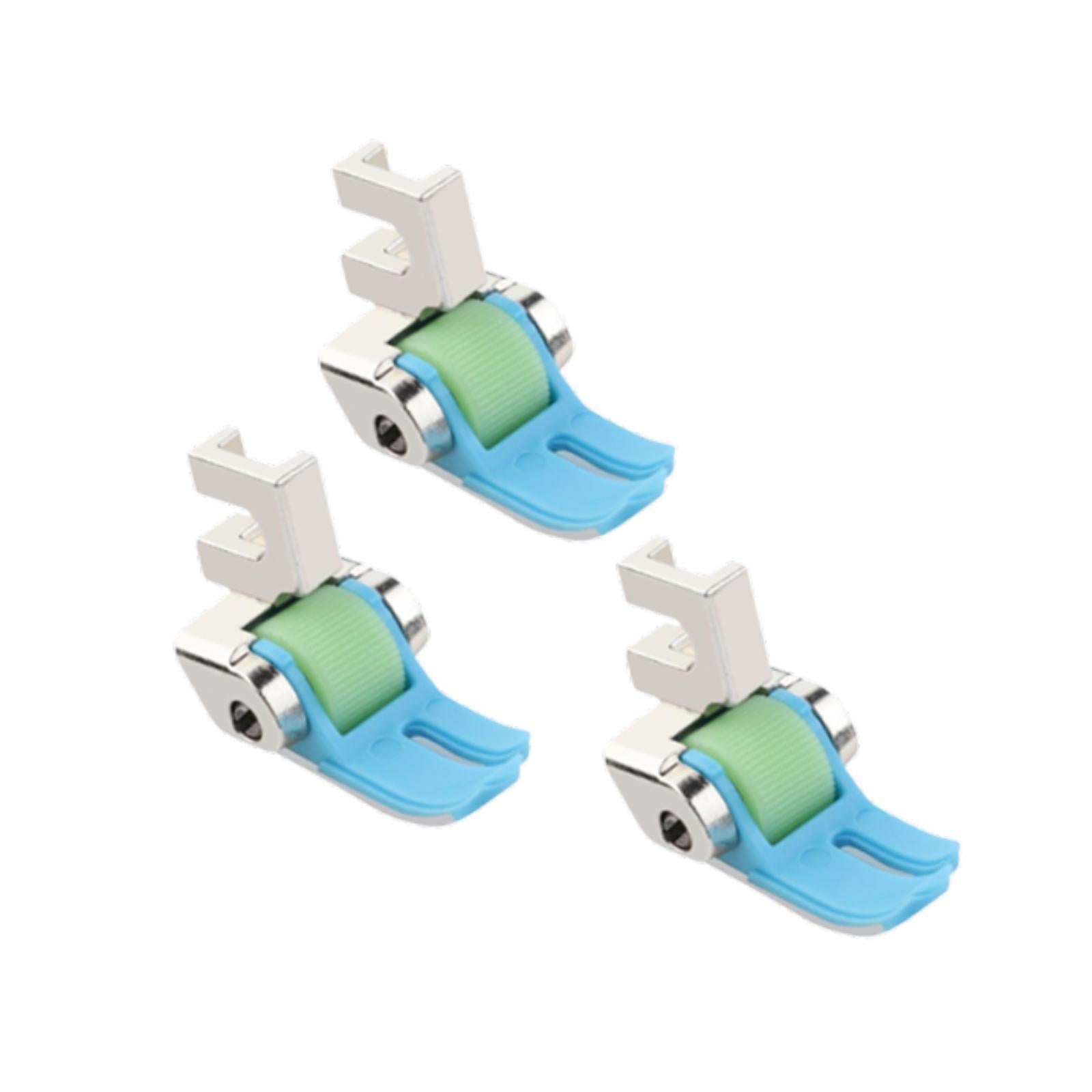 3Pcs Narrow Roller Presser Foot Replace Parts for Sewing Machine Accessories