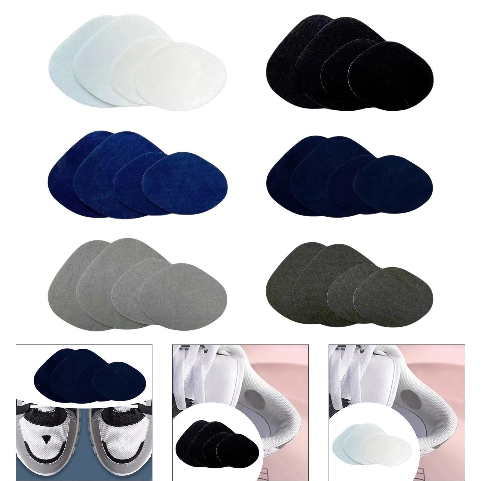 4x Shoe Heel Repair Patches for Men and Women Wear Resistant Heel Hole Stickers White