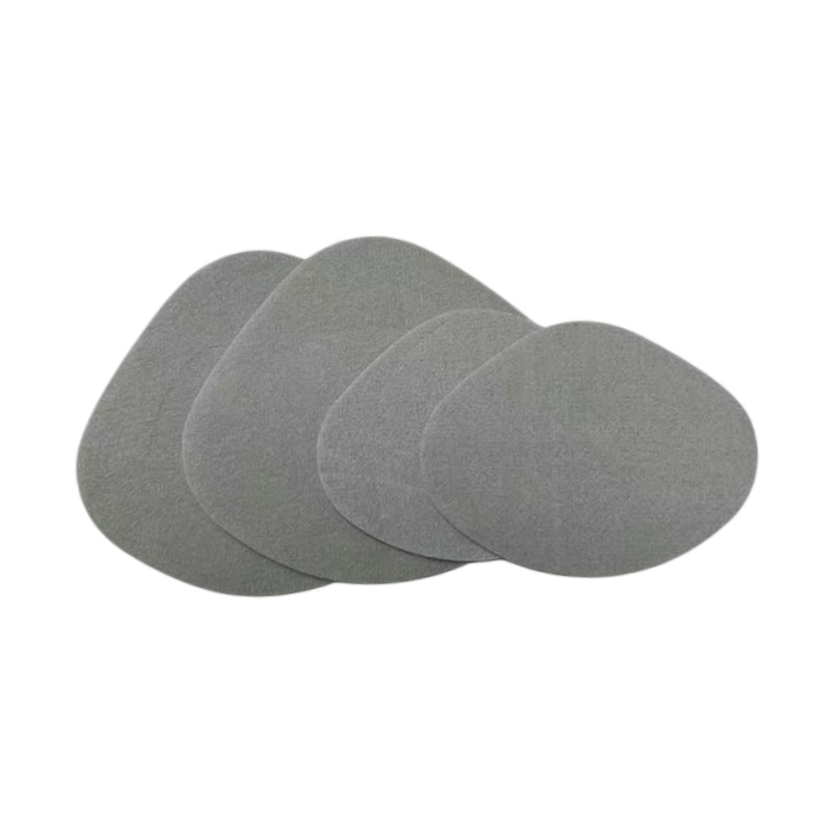 4x Shoe Heel Repair Patches for Men and Women Wear Resistant Heel Hole Stickers Light gray
