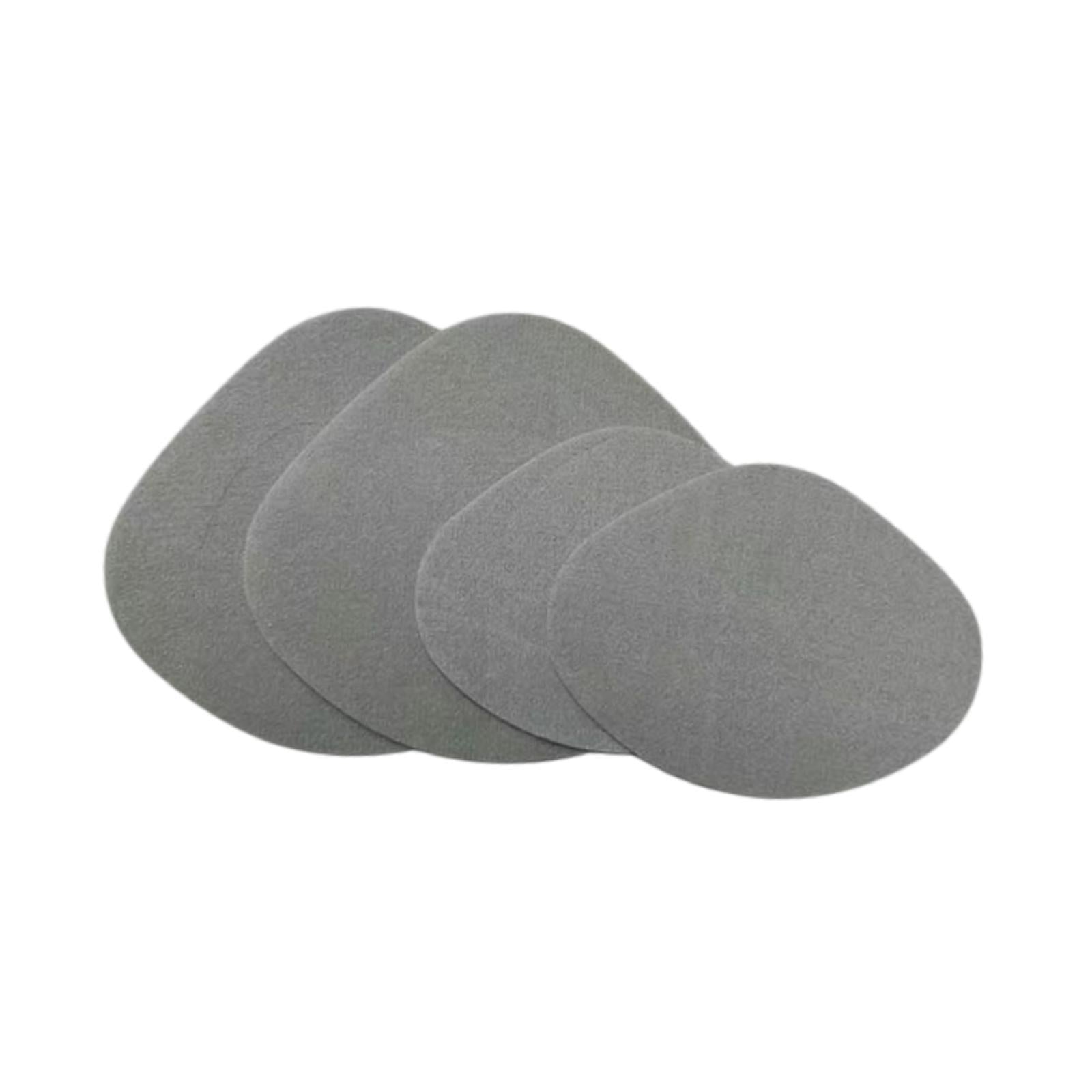 4x Shoe Heel Repair Patches for Men and Women Wear Resistant Heel Hole Stickers Light gray
