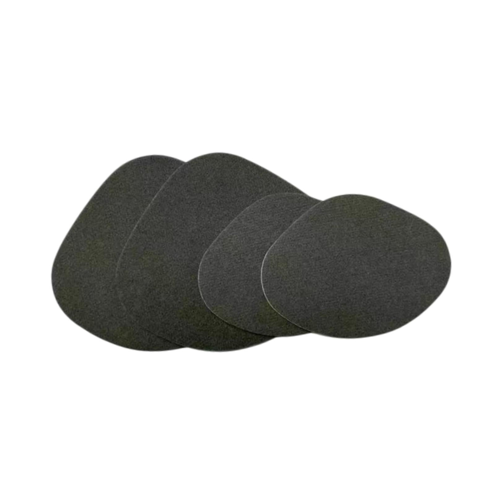 4x Shoe Heel Repair Patches for Men and Women Wear Resistant Heel Hole Stickers Dark gray