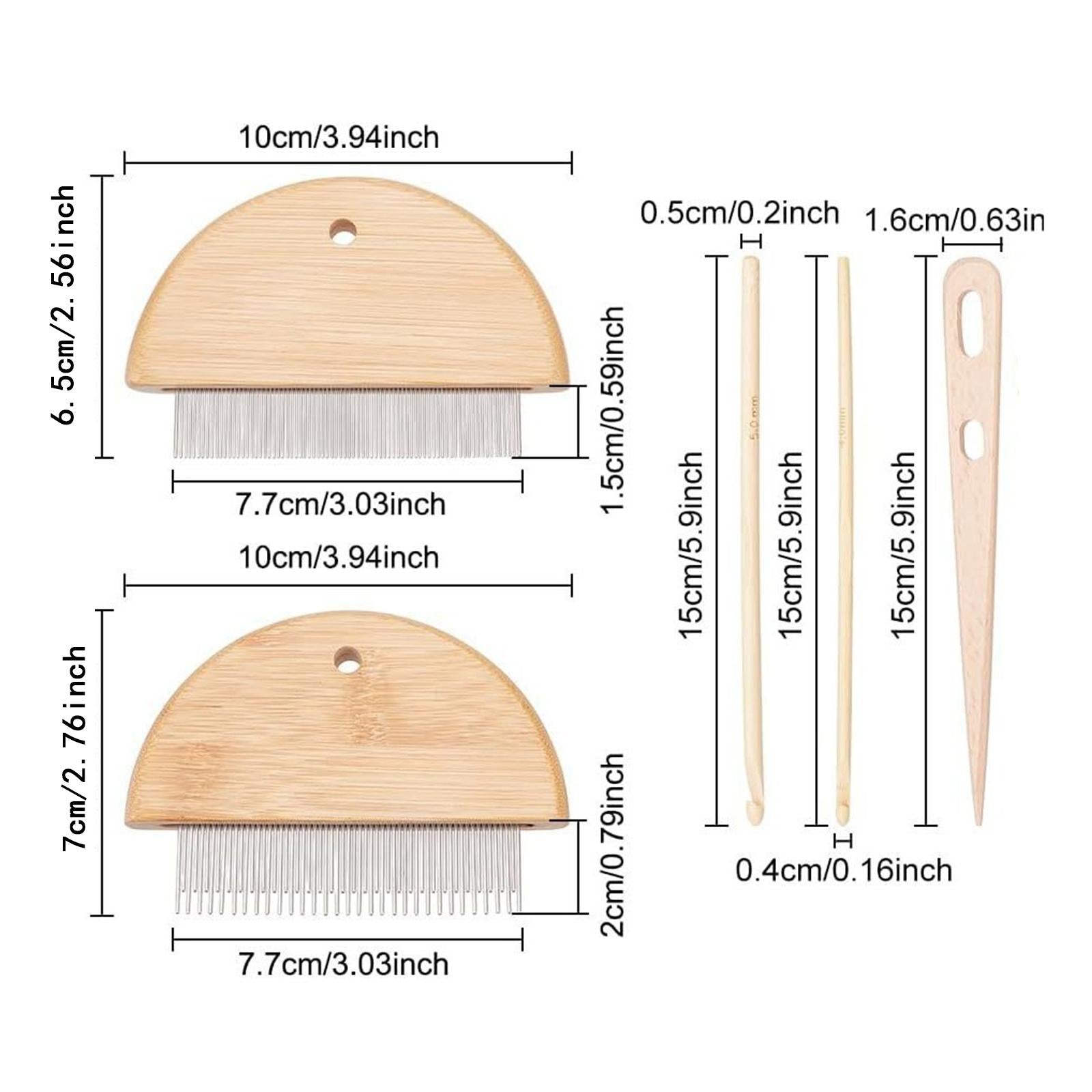 6Pcs Tapestry Weaving Comb Tools Handcraft DIY Craft Hand Knitting Tool
