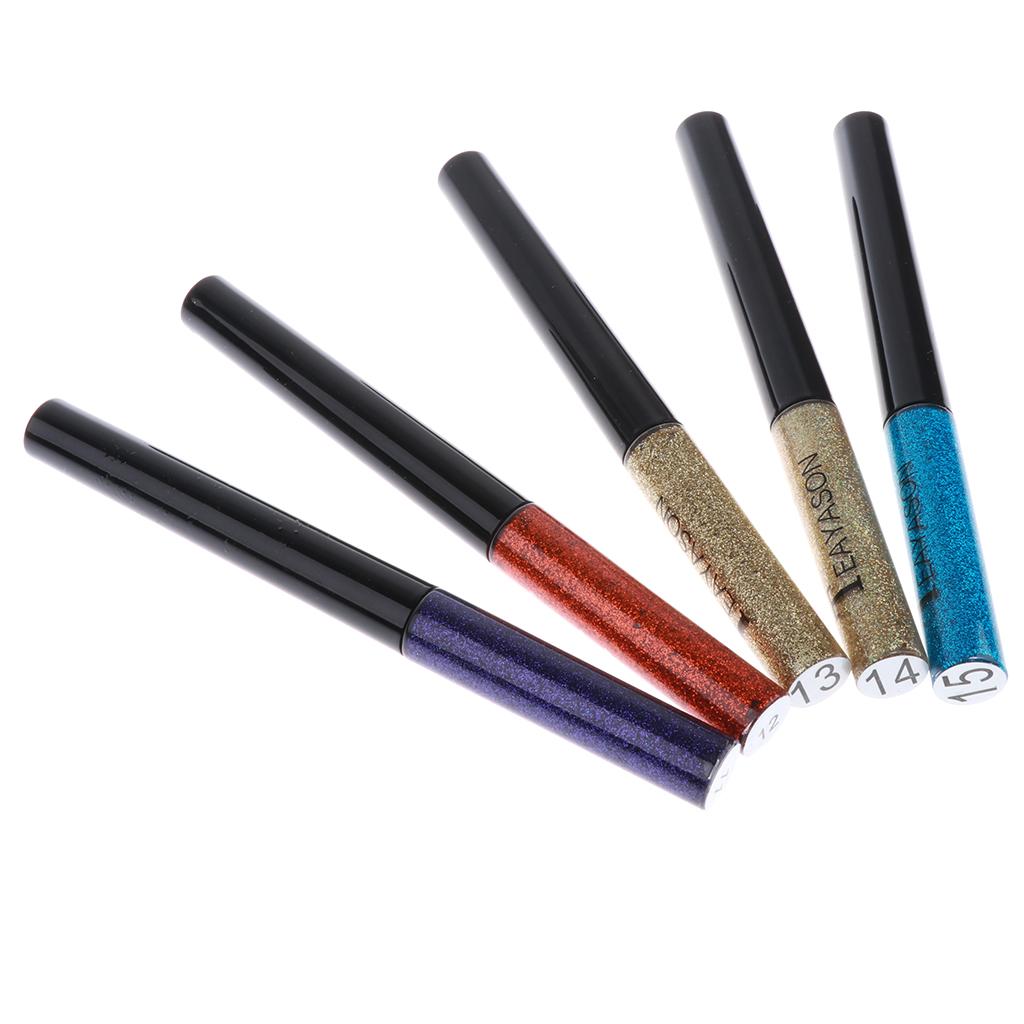 5 Colors Glitter Liquid Eyeliner Eye Shadow Long Lasting Waterproof 11-15#